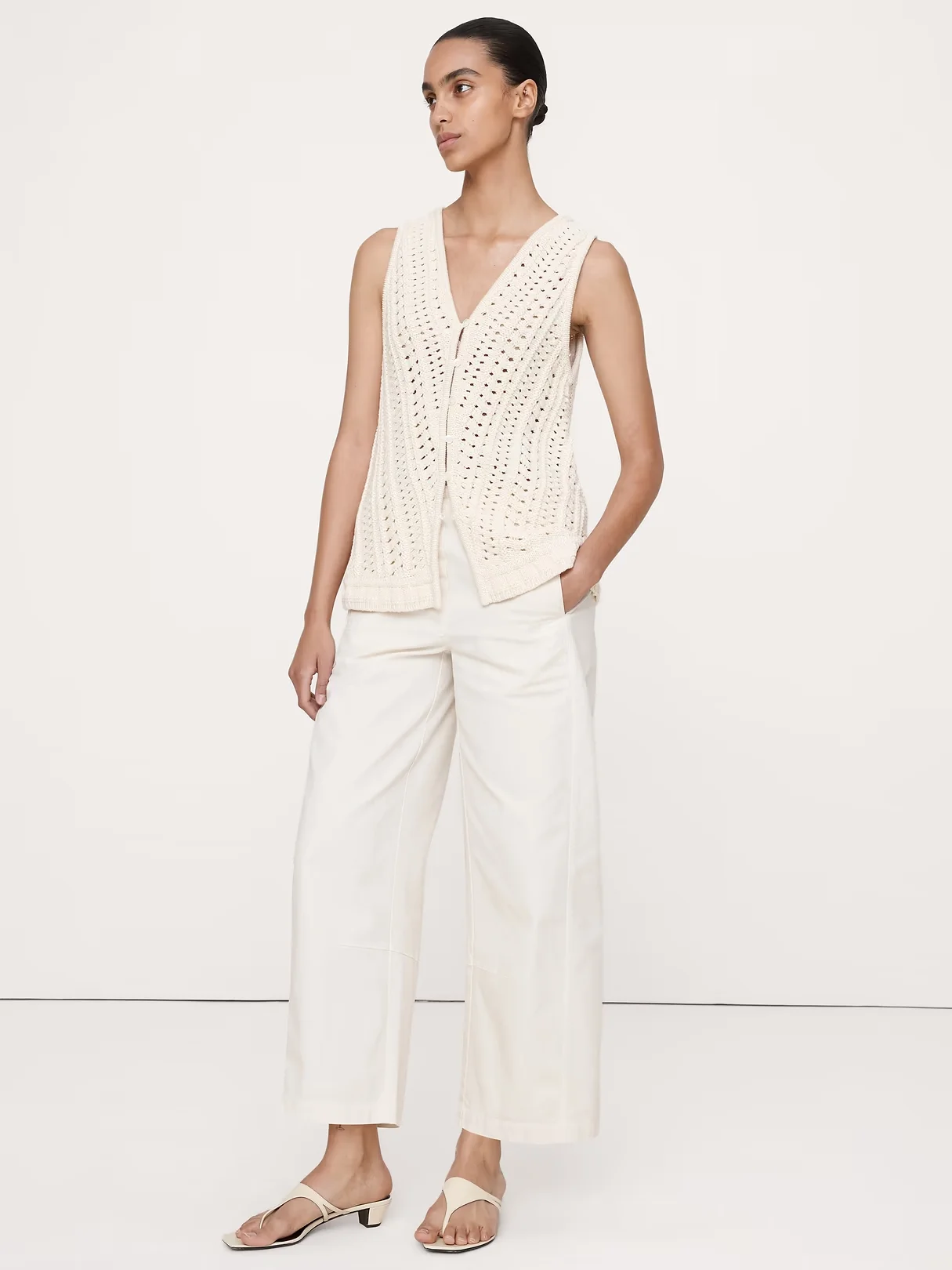 BANANA REPUBLIC Áo Len Nữ Sl Cotton Chai