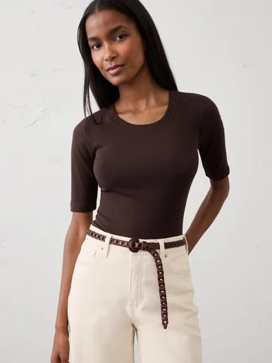 BANANA REPUBLIC Áo Thun Nữ V Elbow Slv 2X