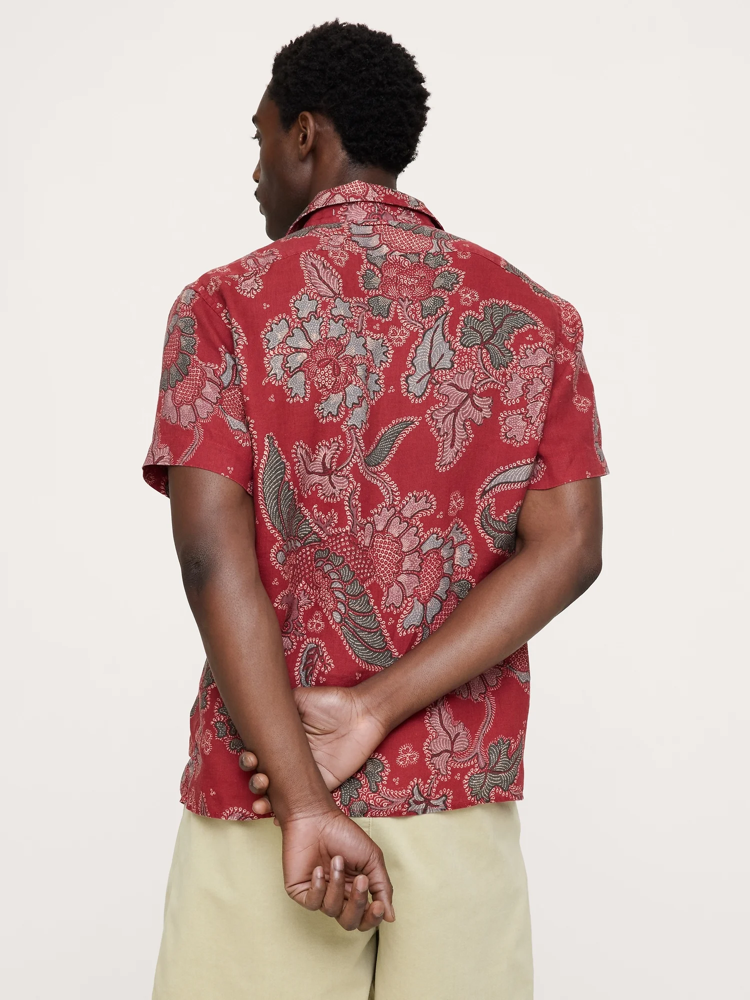 BANANA REPUBLIC Áo Sơ Mi Nam Standard-Fit Linen Resort Shirt