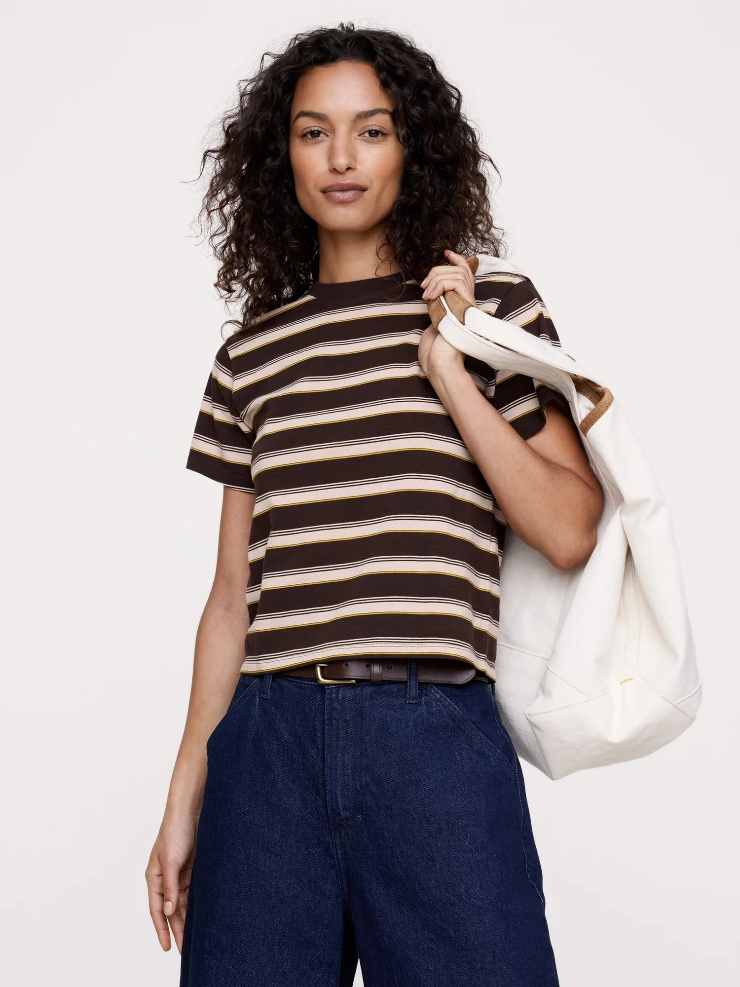 BANANA REPUBLIC Áo Thun Nữ Vintage Cotton Crew-Neck T-Shirt