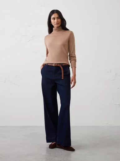 BANANA REPUBLIC Áo Len Nữ V Ls Merino T-