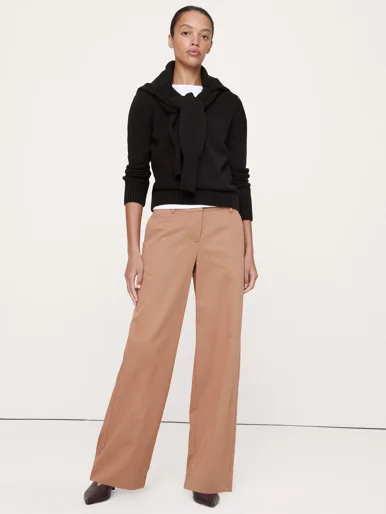 BANANA REPUBLIC Quần Nữ The Everyday Wide-Leg Pant In Tencel™-Cotton