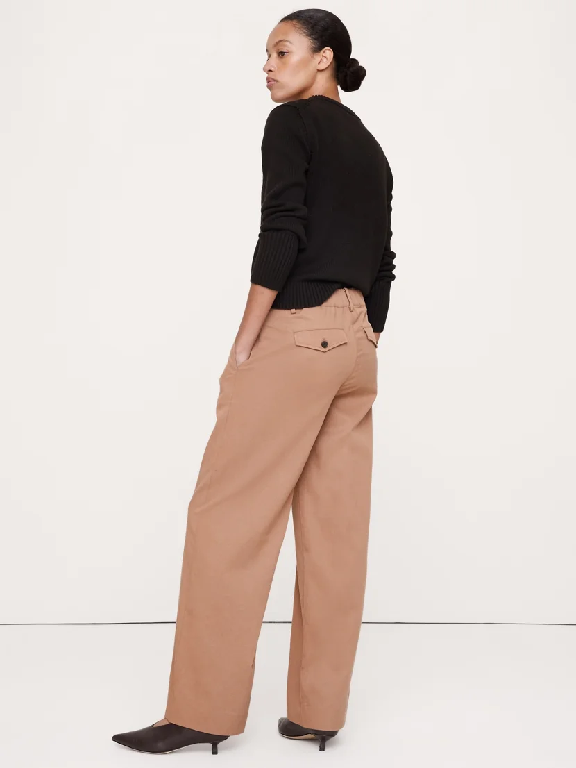 BANANA REPUBLIC Quần Nữ The Everyday Wide-Leg Pant In Tencel™-Cotton