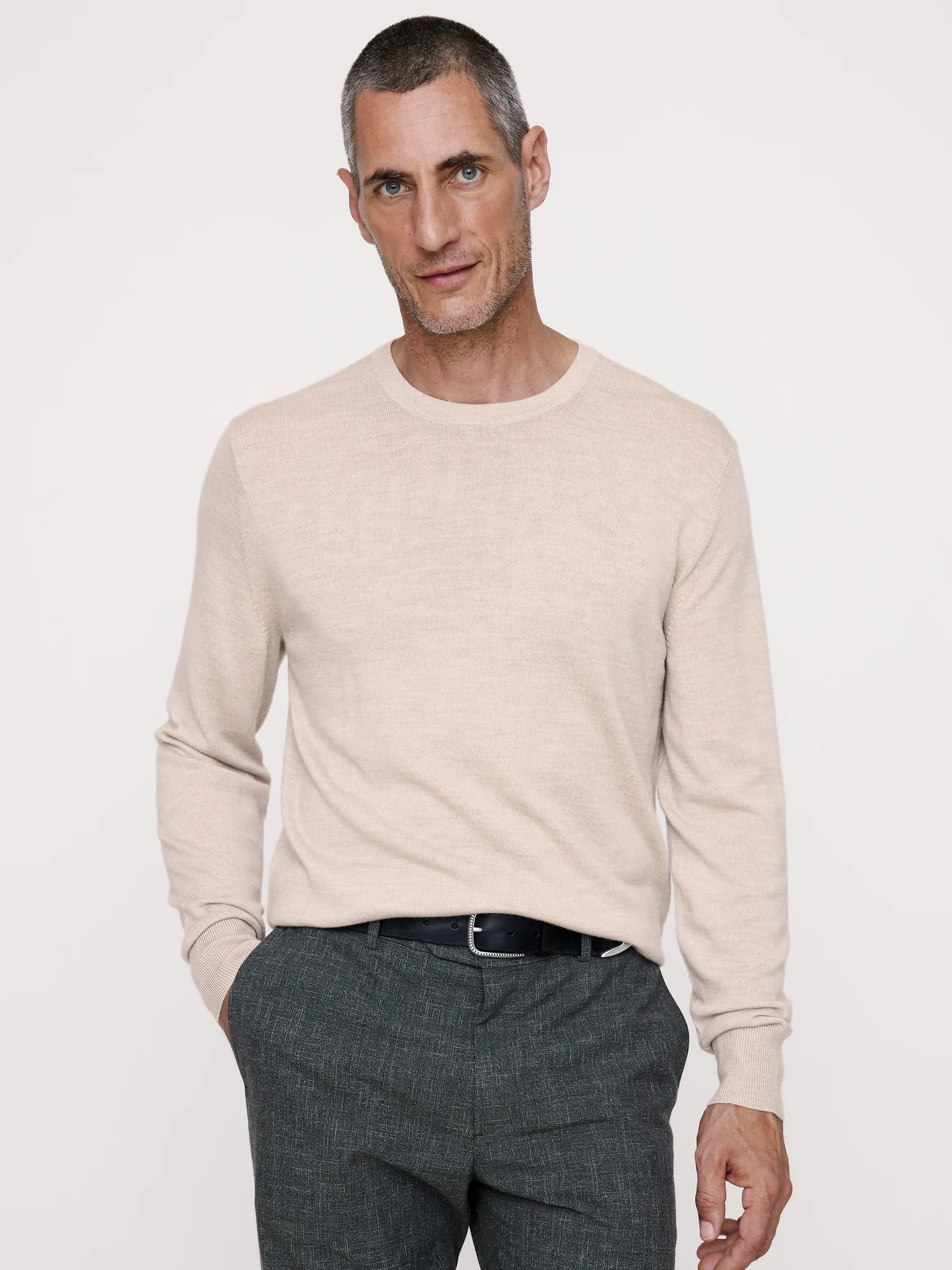 BANANA REPUBLIC Áo Len Nam Merino Crew-Neck Sweater