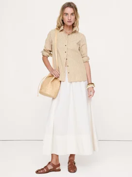 BANANA REPUBLIC Áo Sơ Mi Nữ The Everyday Shirt In Cotton Poplin