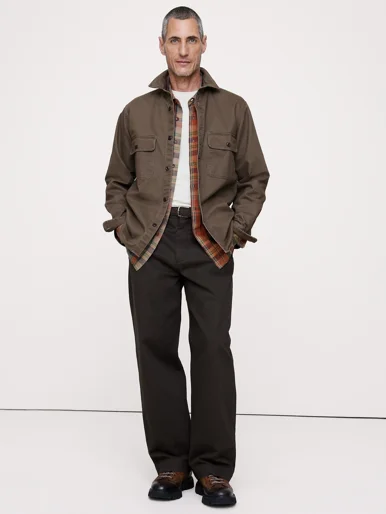 BANANA REPUBLIC Áo Khoác Nam Cotton Twill Shirt Jacket