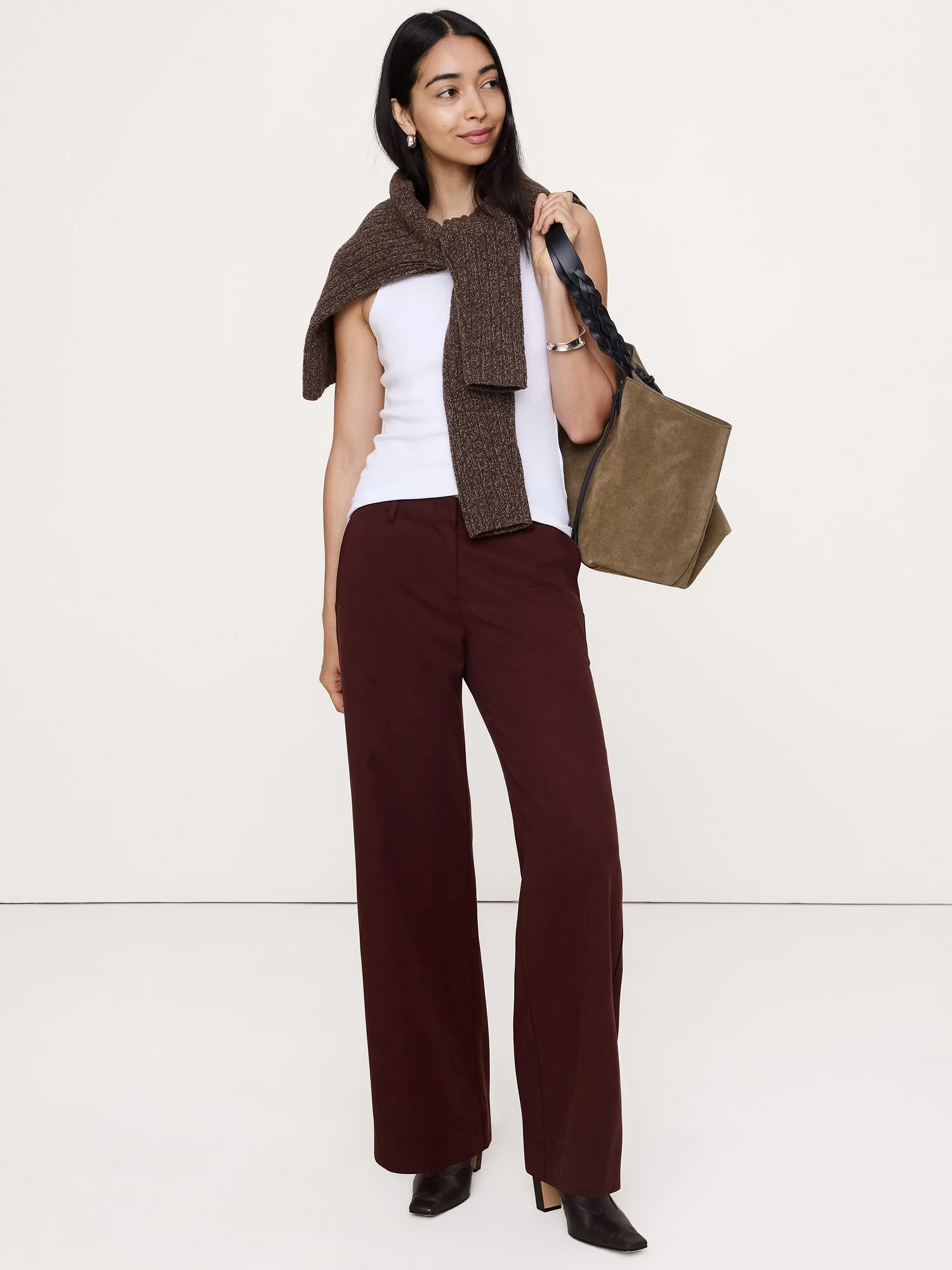 BANANA REPUBLIC Quần Nữ The Everyday Wide-Leg Pant In Tencel™-Cotton