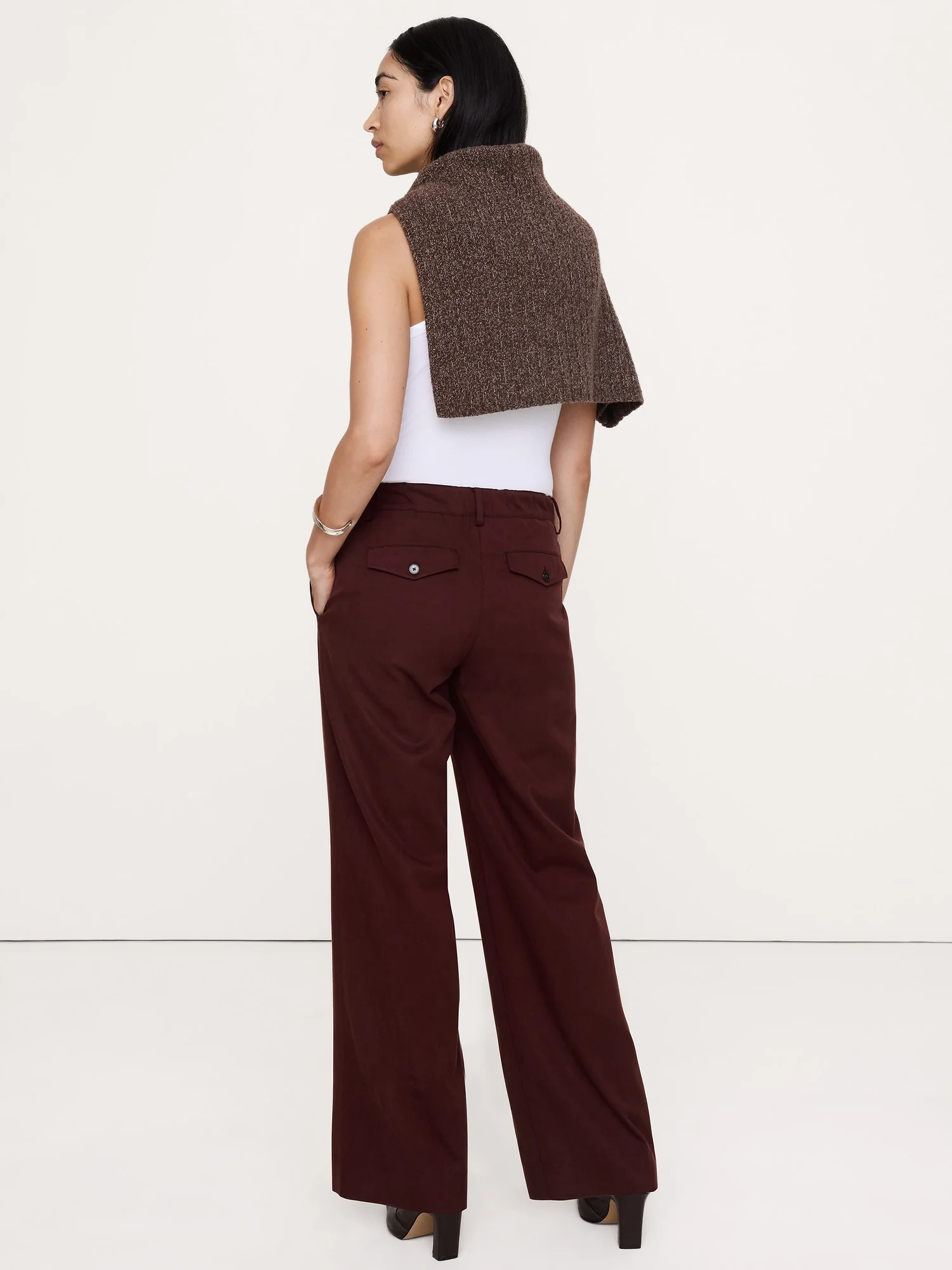 BANANA REPUBLIC Quần Nữ The Everyday Wide-Leg Pant In Tencel™-Cotton