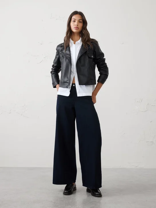 BANANA REPUBLIC Áo Khoác Nữ V Vegan Leathe