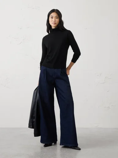 BANANA REPUBLIC Áo Len Nữ V Ls Merino T-