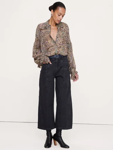 BANANA REPUBLIC Áo Sơ Mi Nữ Ls Collared Sh