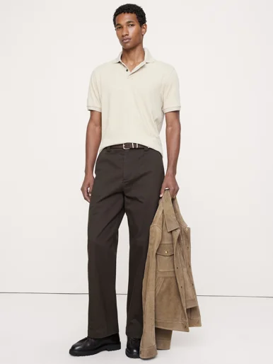 BANANA REPUBLIC Áo Thun Nam Luxury-Touch Polo