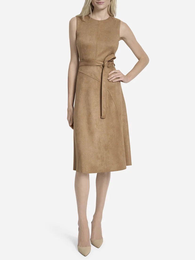 DKNY Đầm Nữ Jwl Neck Hem Midi W Saddle Wb