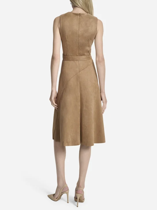 DKNY Đầm Nữ Jwl Neck Hem Midi W Saddle Wb