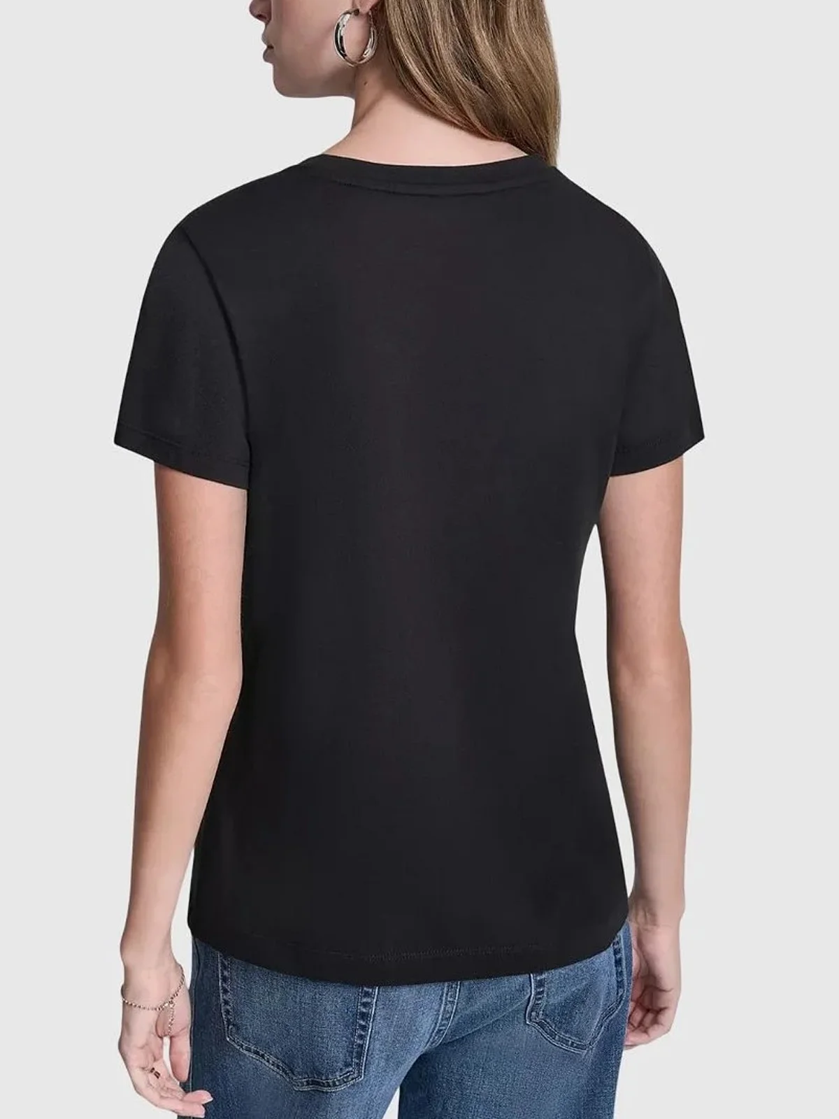 DKNY Áo Thun Nữ Dkny Jeans Foil Logo Cneck Tee