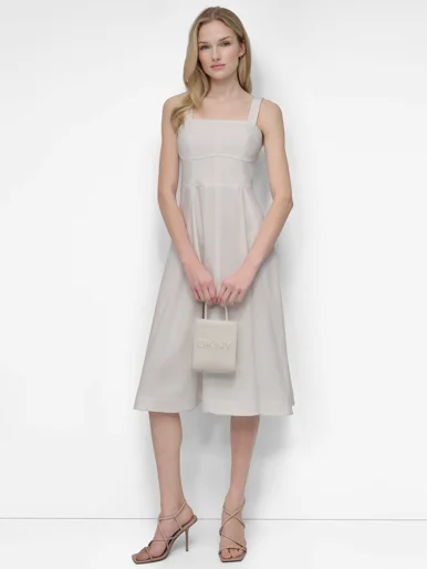 DKNY Đầm Nữ Slvess Midi Fit Fla