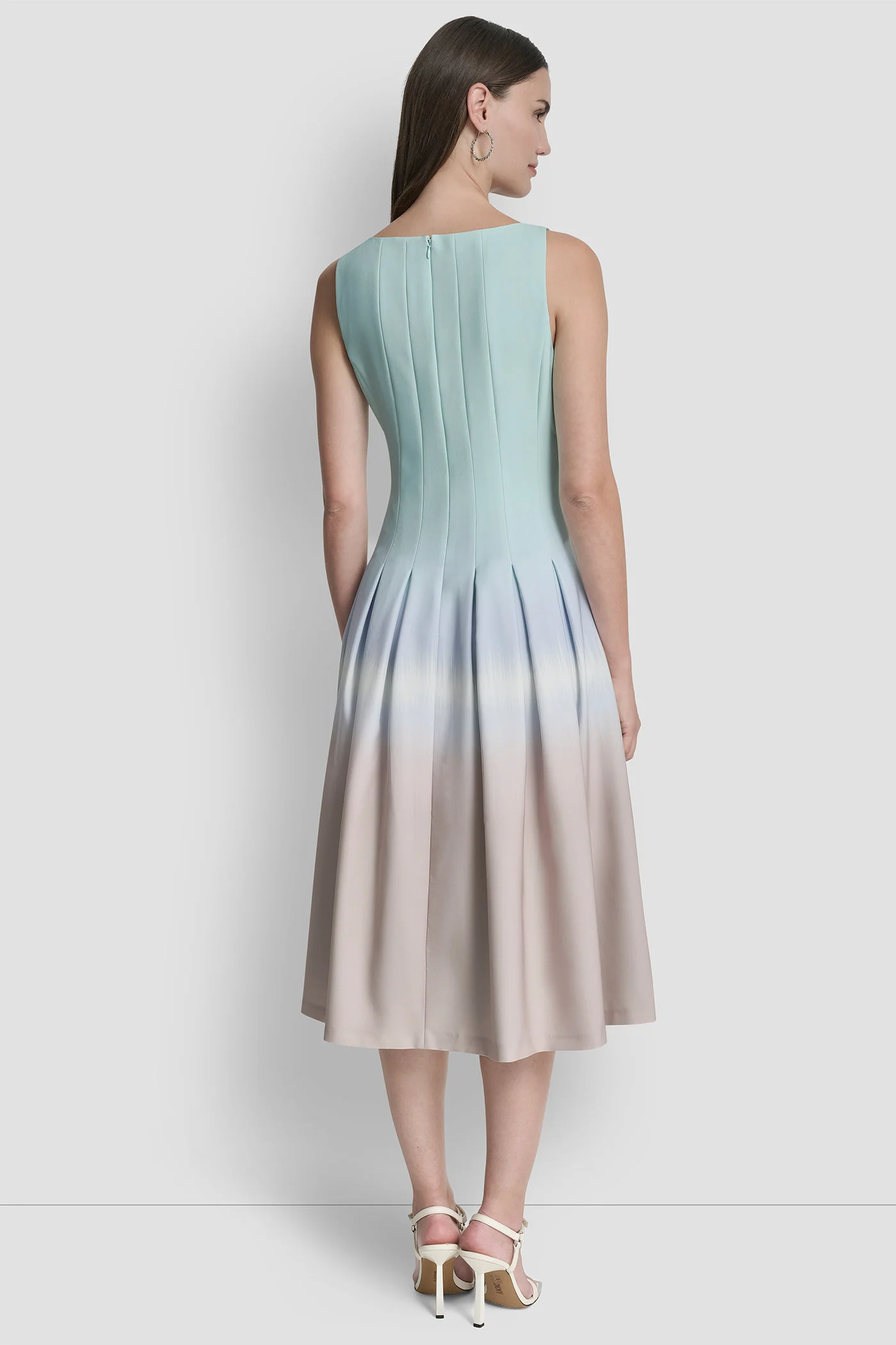 DKNY Đầm Nữ Slvlss Jwlnck Seamed Midi