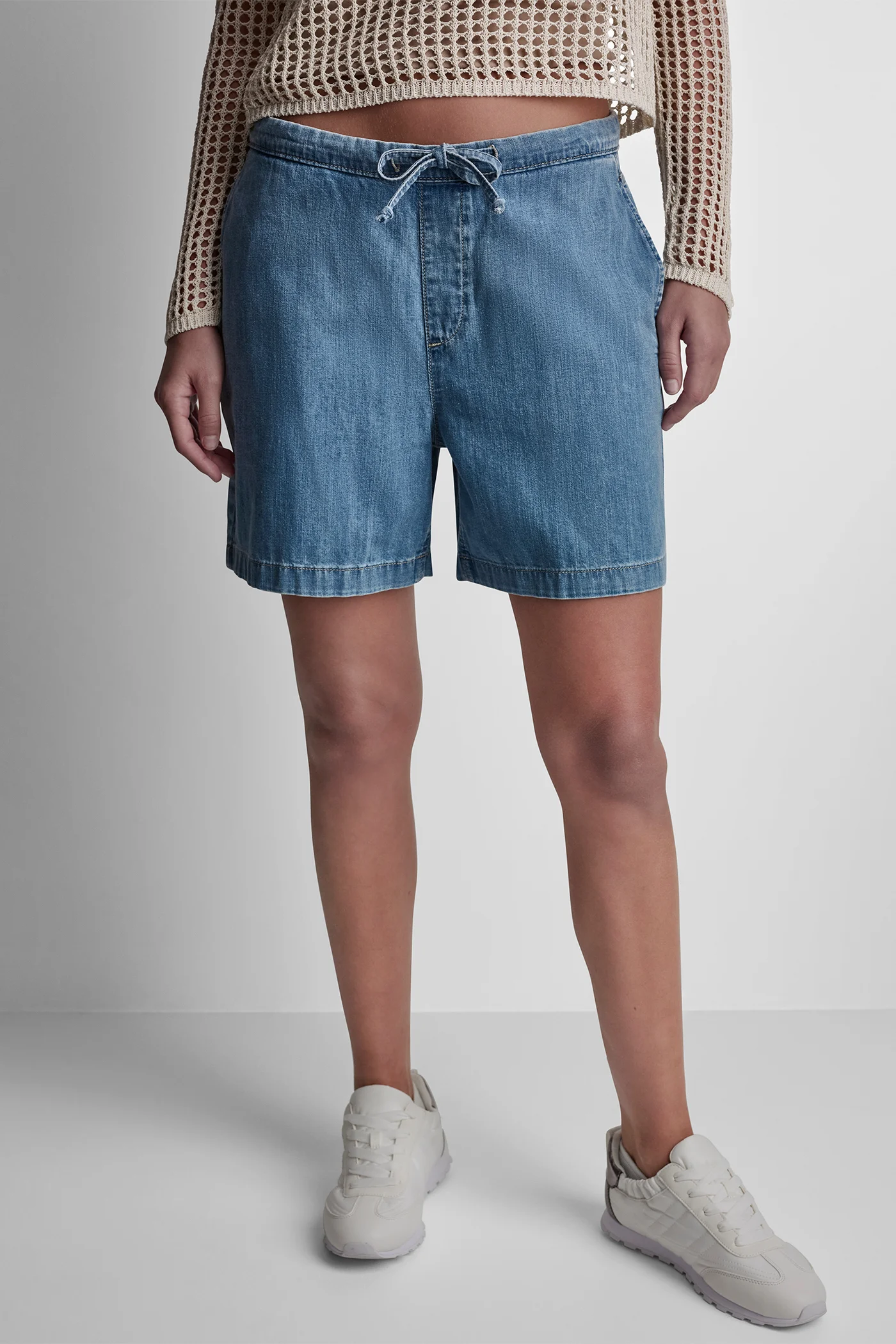 DKNY Quần Ngắn Nữ Mr Flowy Relaxed Short