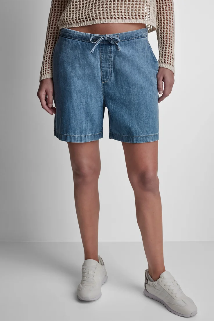 DKNY Quần Ngắn Nữ Mr Flowy Relaxed Short