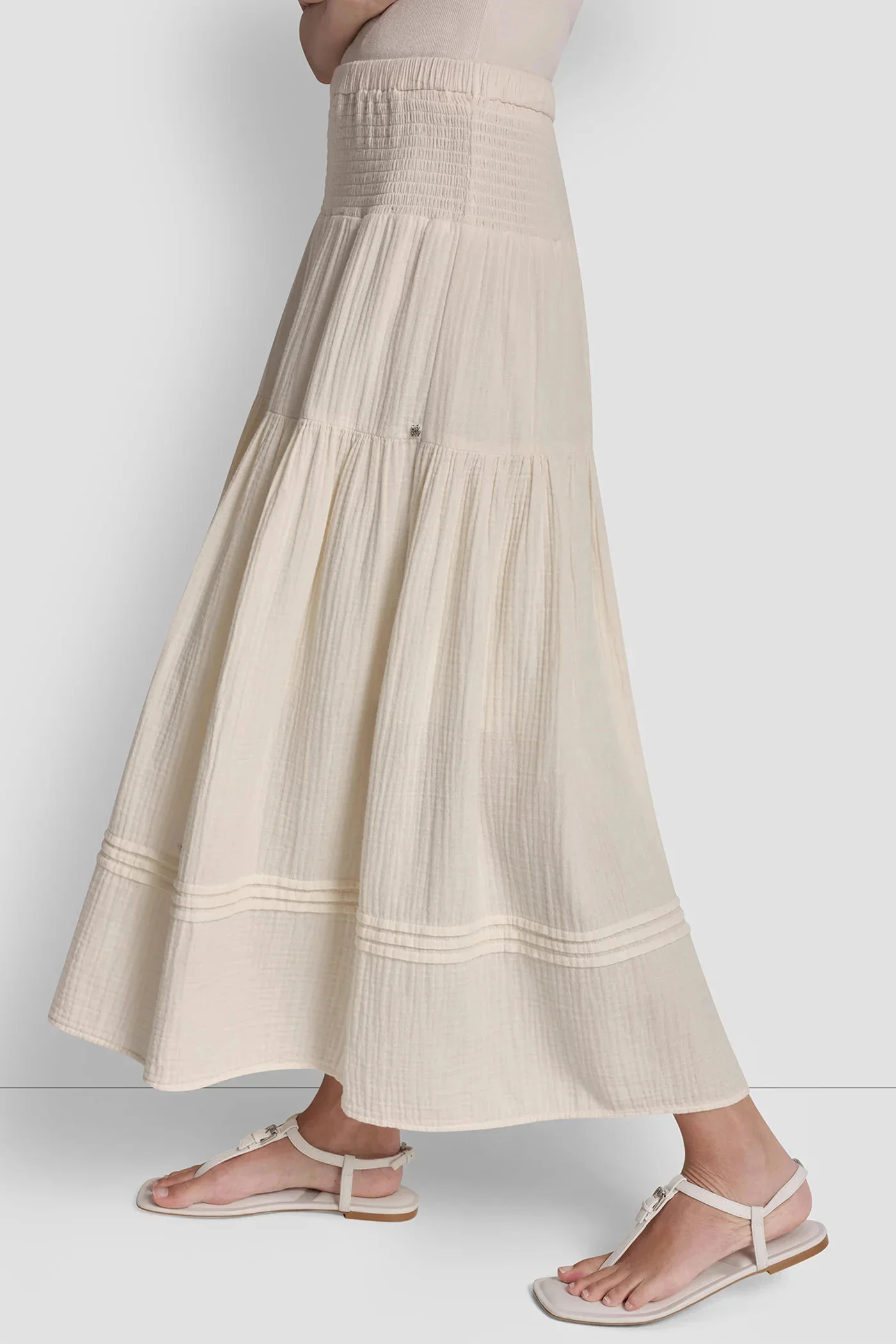DKNY Váy Nữ Smocked Waist Pleated Skirt