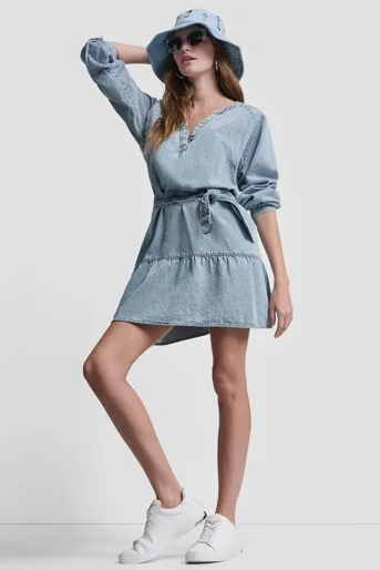 DKNY Đầm Nữ Self Belted Flowy Dress