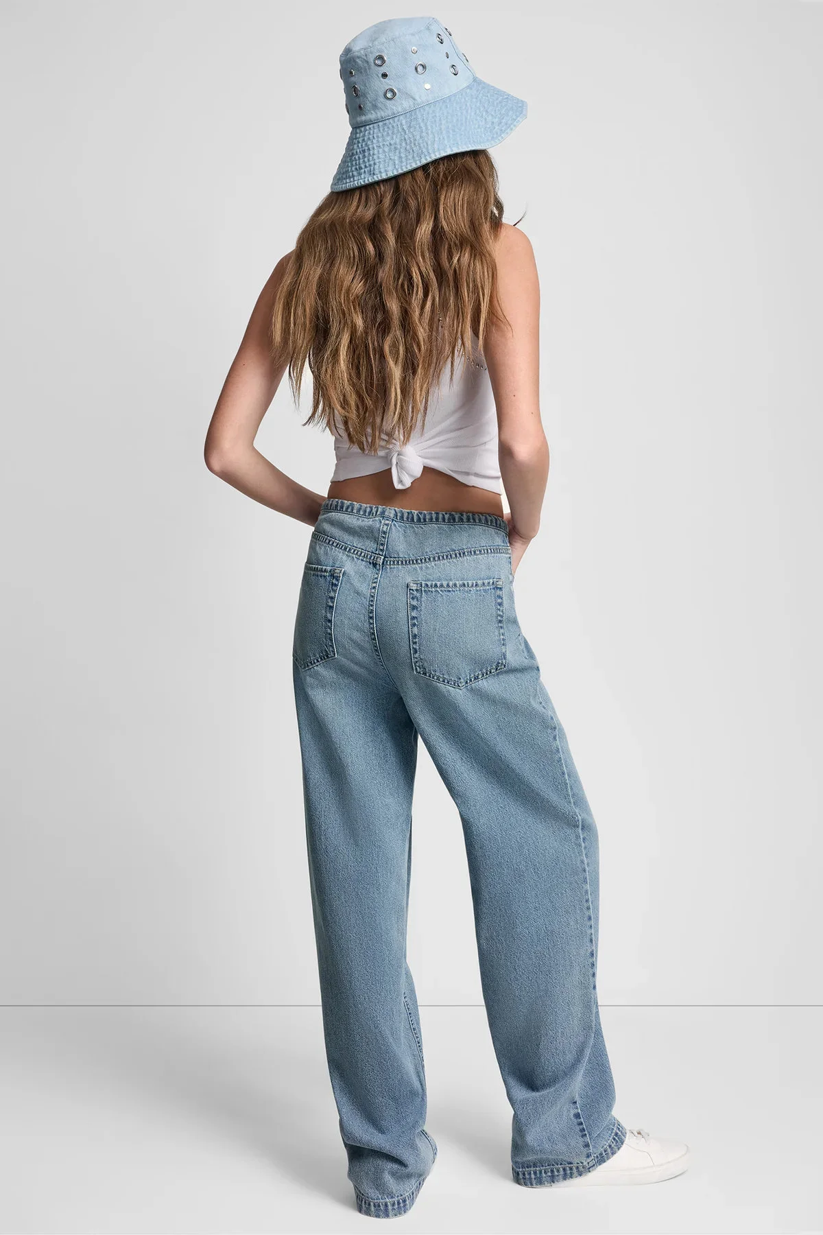 DKNY Quần Dài Nữ Mid Rise Flowy Relax Drawcord