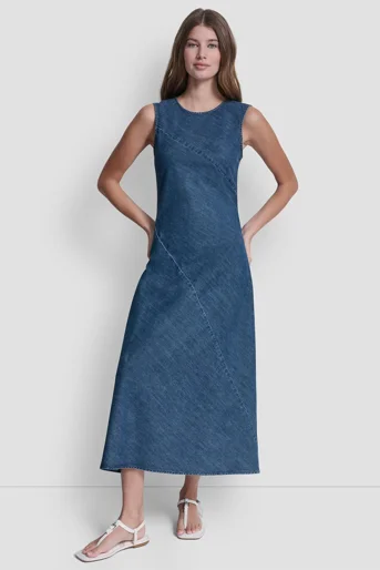 DKNY Đầm Nữ Sleeveless Bias Cut Dress