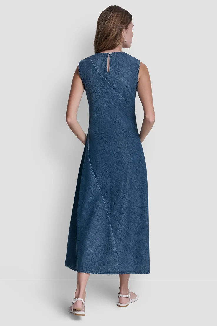 DKNY Đầm Nữ Sleeveless Bias Cut Dress