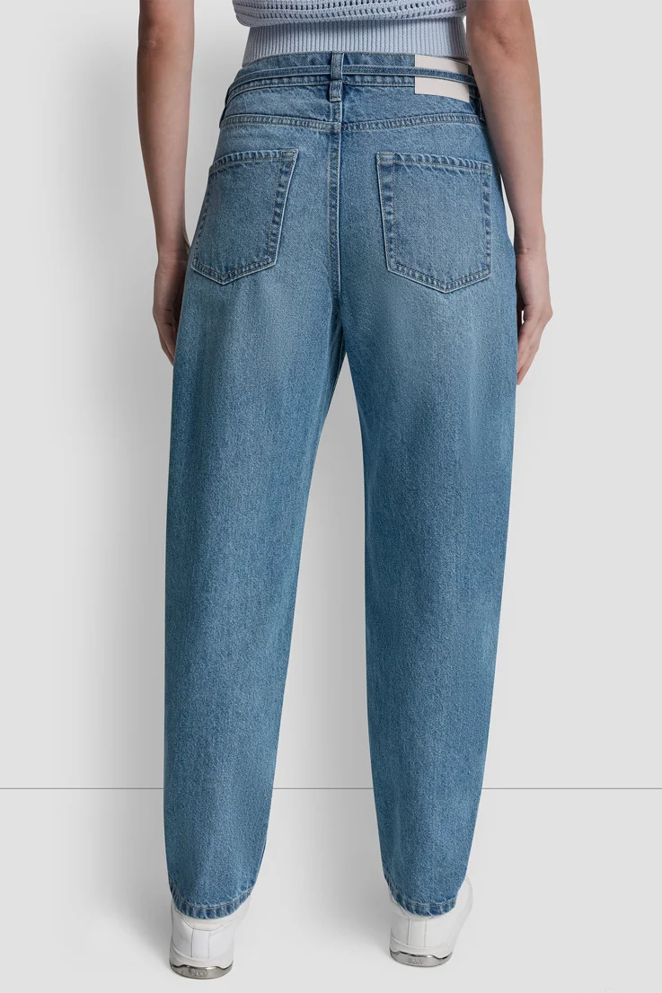 DKNY Quần Dài Nữ Mid Rise Seamed Barrel W/Belt