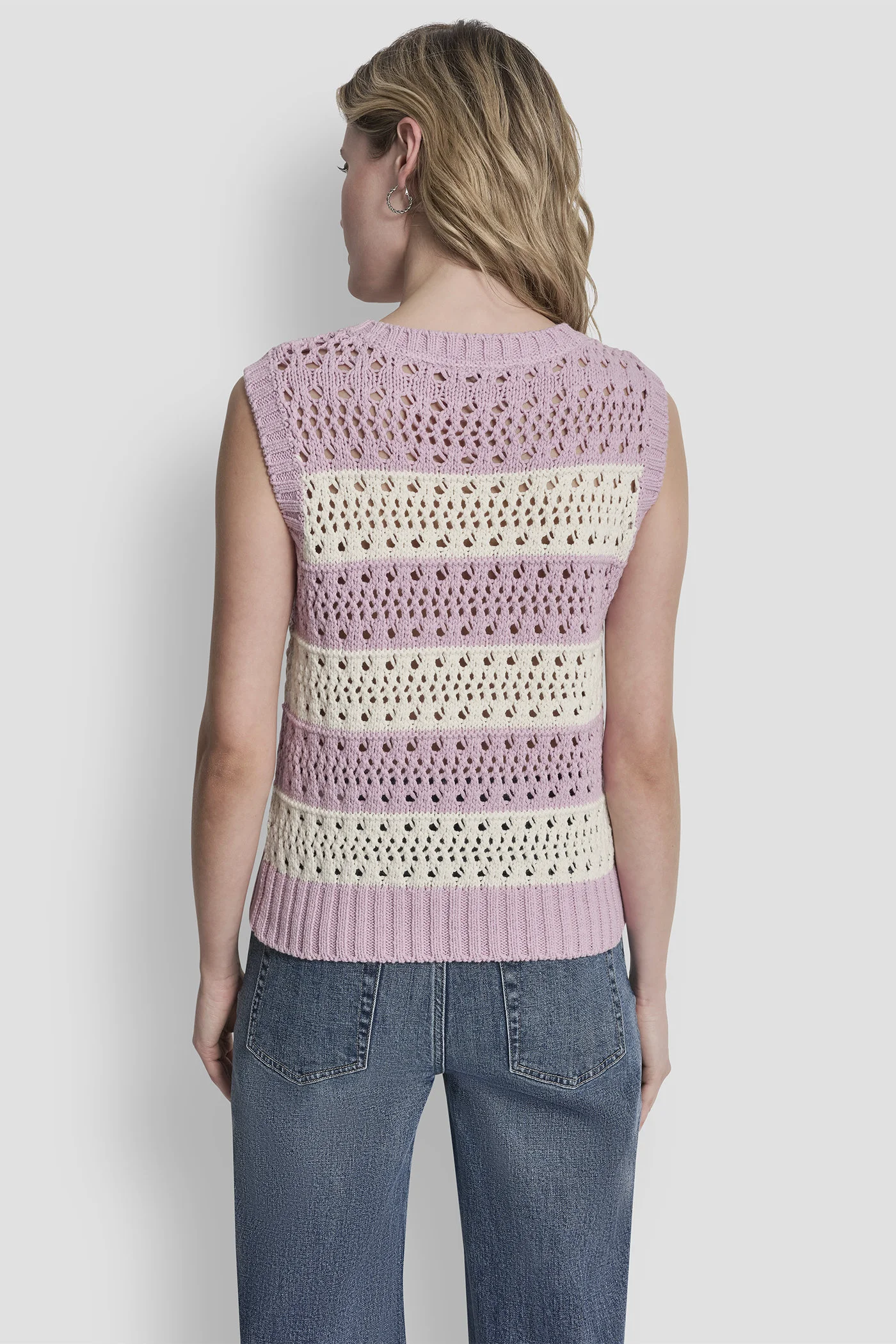 DKNY Áo Len Nữ Slvless Pointelle Stitch Swtr