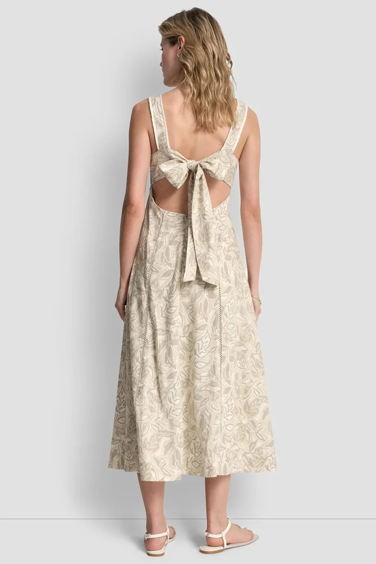 DKNY Đầm Nữ Seamed Tank Dress W/ Tie Back