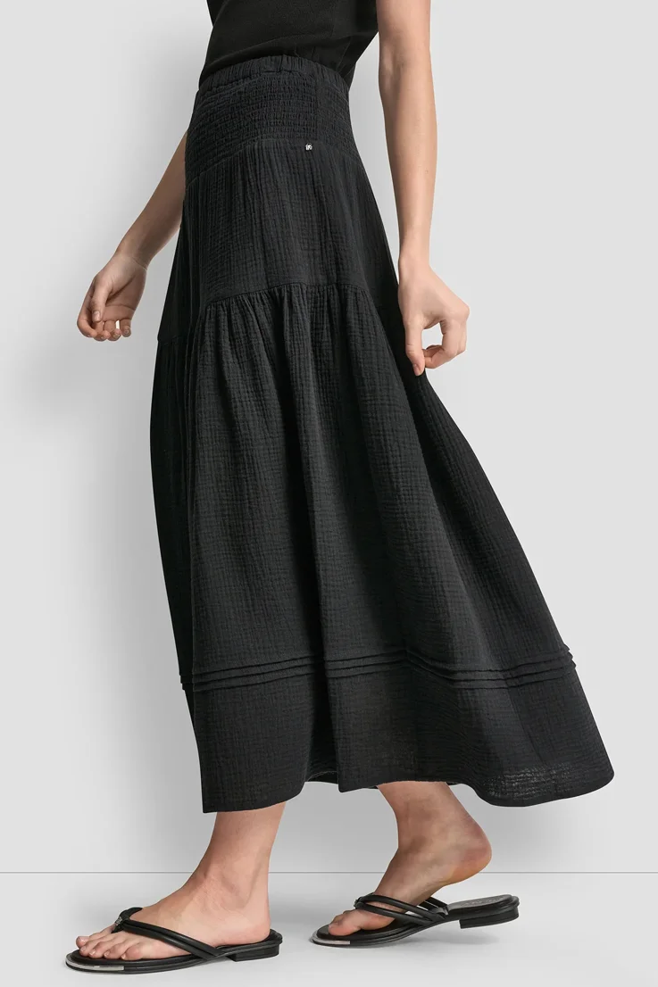 DKNY Váy Nữ Smocked Waist Pleated Skirt