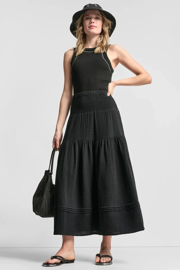 DKNY Váy Nữ Smocked Waist Pleated Skirt