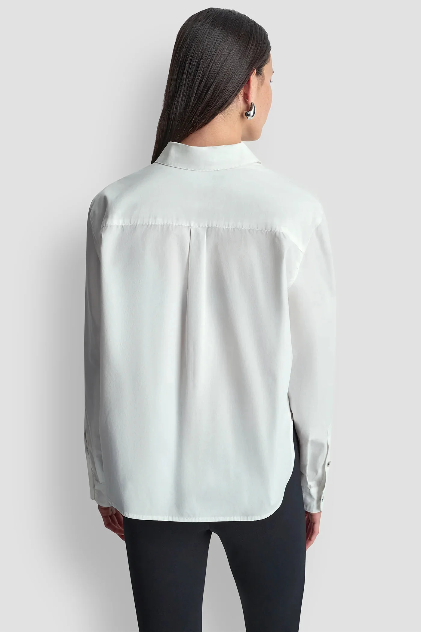 DKNY Áo Sơ Mi Nữ L/S 1989 Pin Patch Bttn Shrt