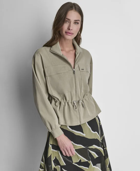 DKNY Áo Khoác Nữ Ls Arid Pique Technical Jacket