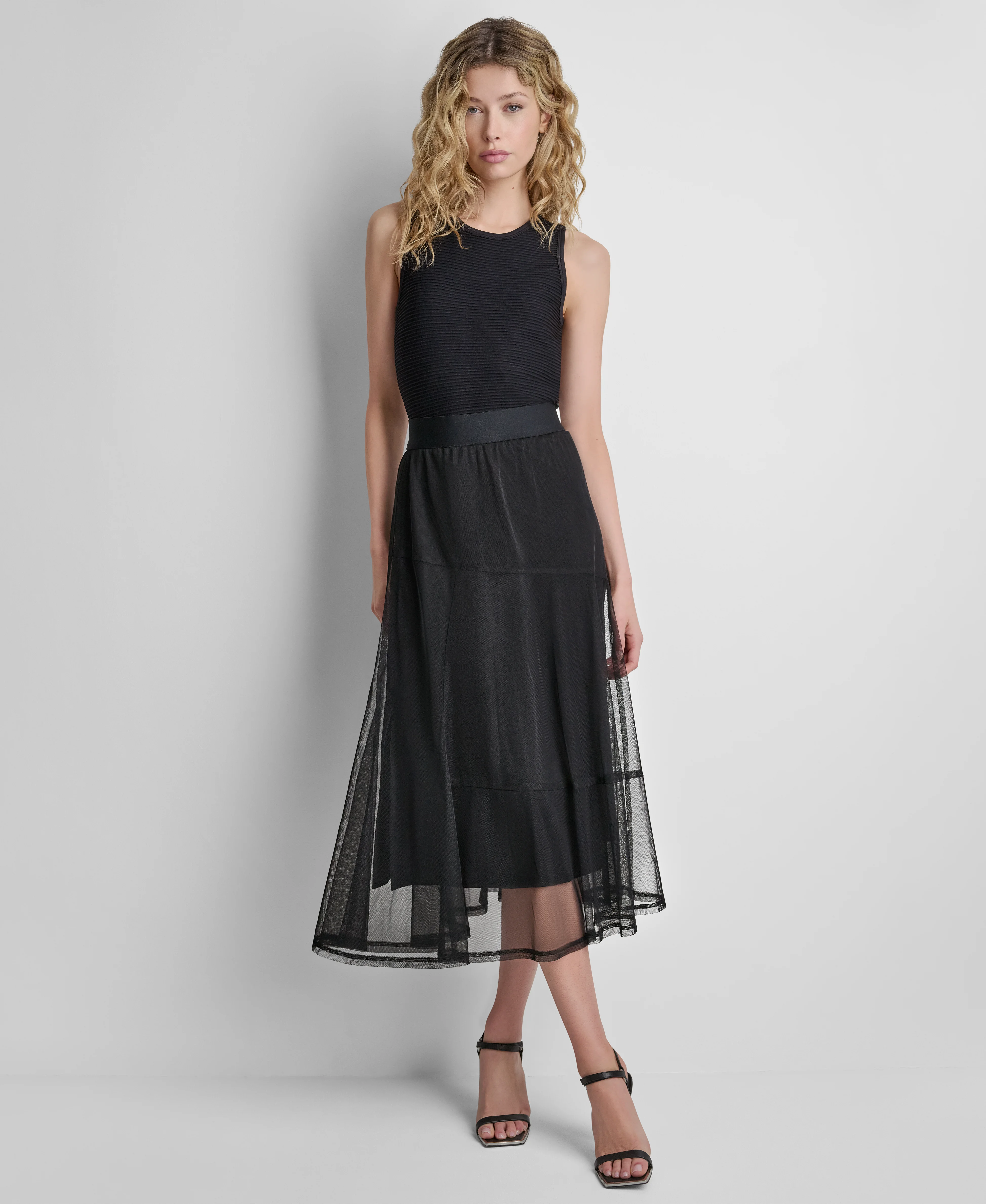 DKNY Váy Nữ Layered Mesh Skirt