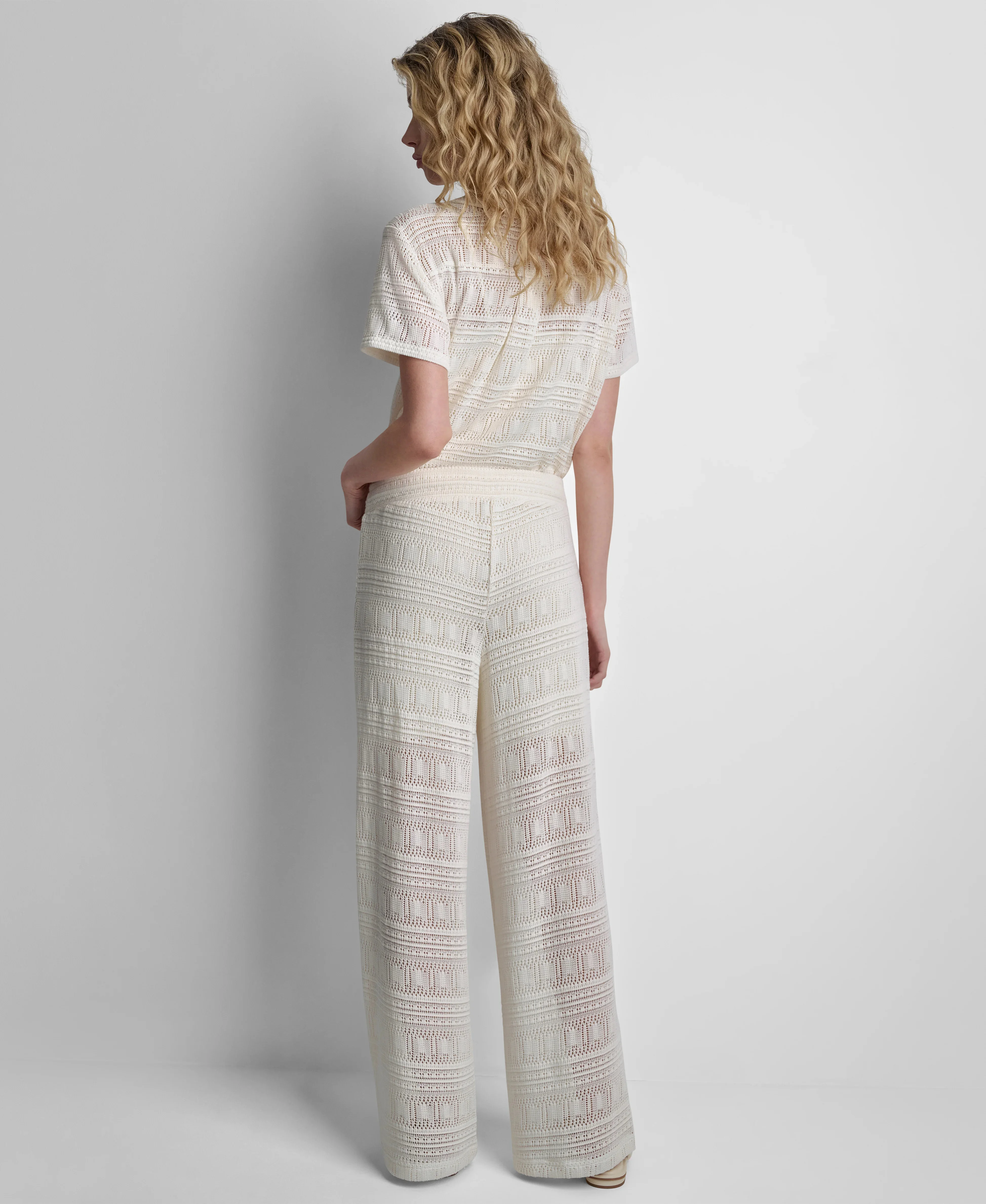 DKNY Quần Dài Nữ Pearl Knit Draw String Pants