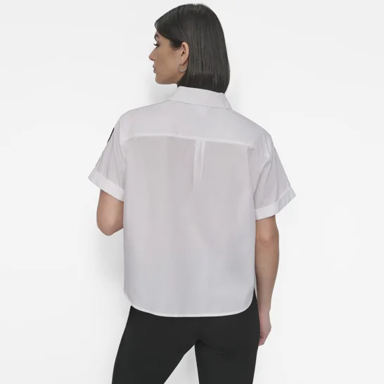 DKNY Áo Sơ Mi Nữ S/S Collard Pins N P