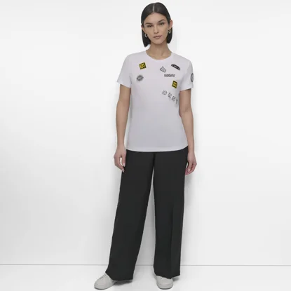 DKNY Áo Thun Nữ S/S Pins N Patches T