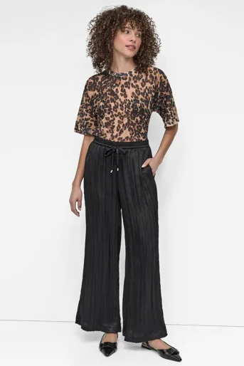 DKNY Quần Dài Nữ Crushed Crease Wide Leg Pant