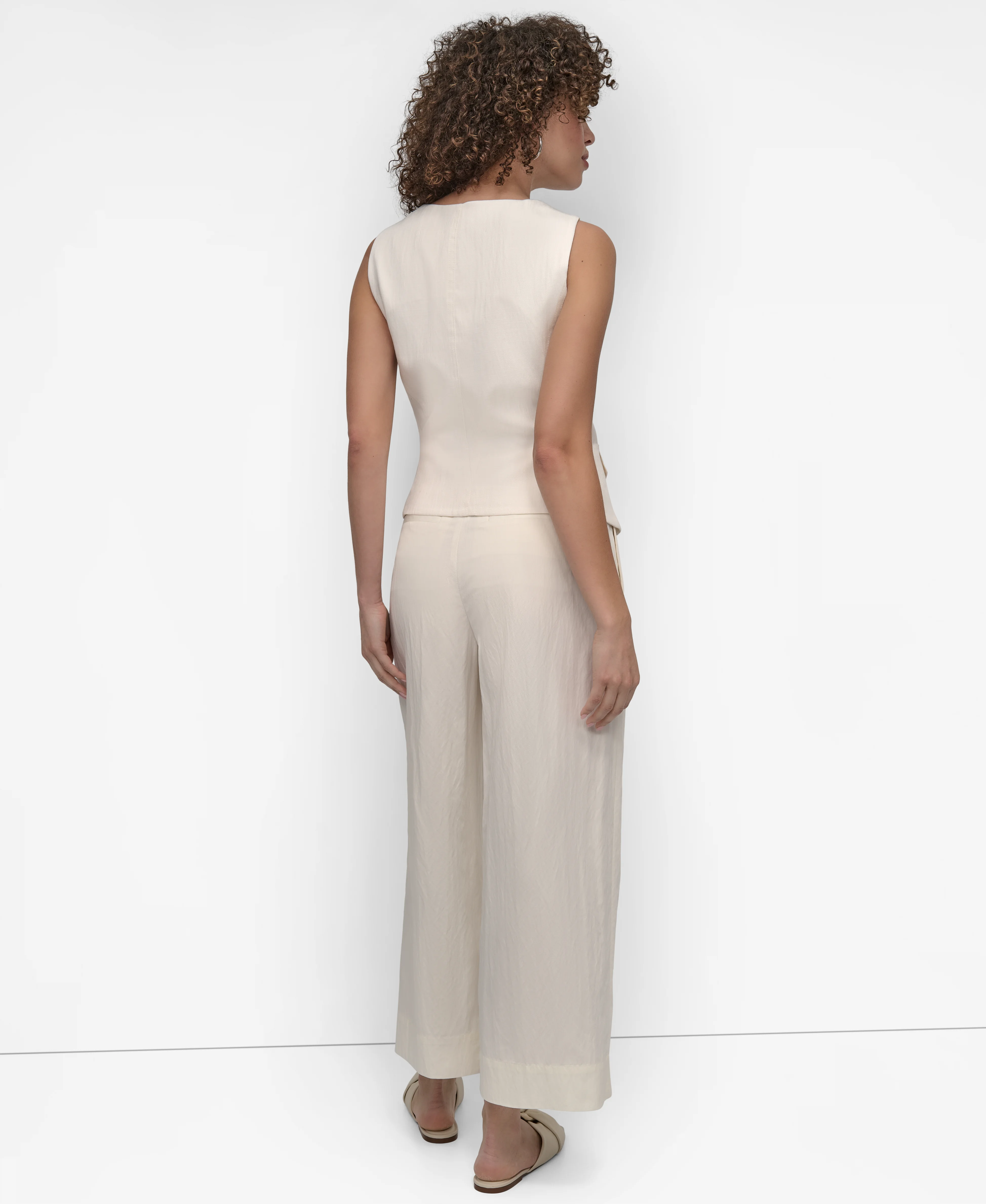 DKNY Áo Gi Lê Nữ S/L Weathered Twill