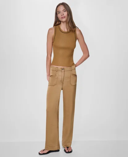 DKNY Áo Len Nữ S/L Cntrst Stich Tank Top