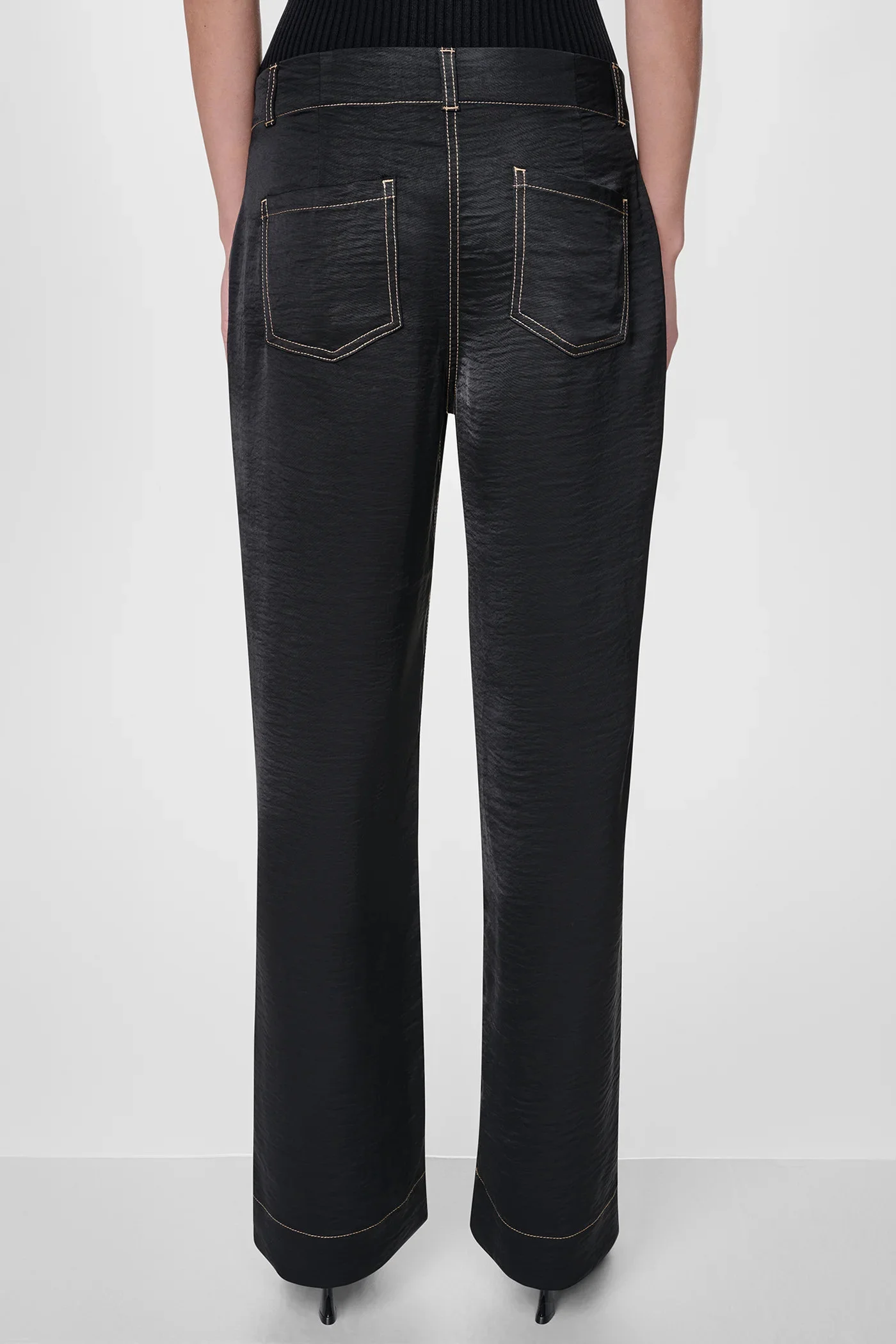 DKNY Quần Dài Nữ Topstitch Glazed Dressing Pant