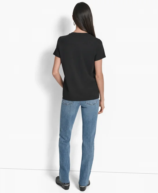 DKNY Áo Thun Nữ S/S Skyscrapper Logo T Shirt