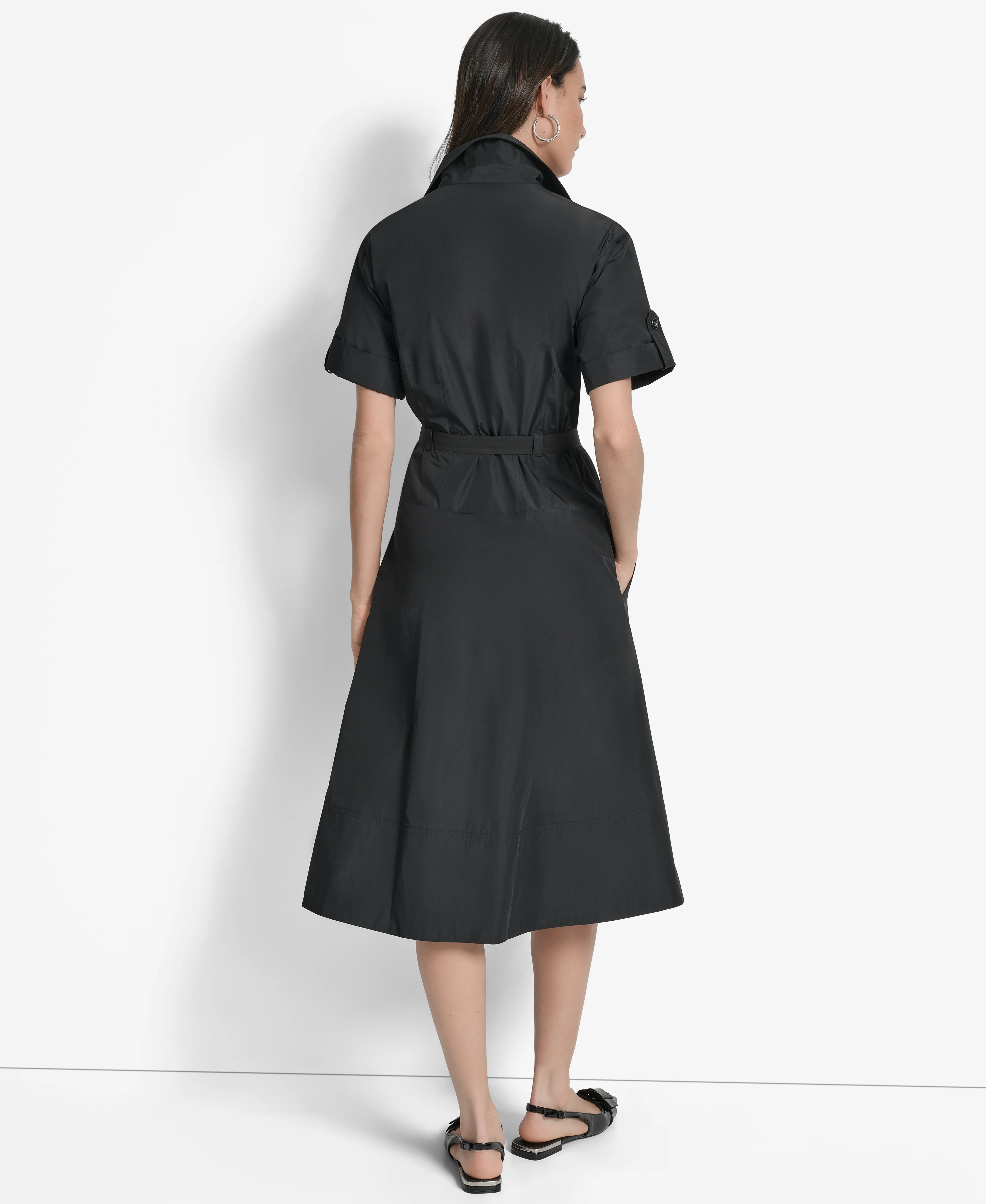 DKNY Đầm Nữ Puff Slv Grommet Voile Top
