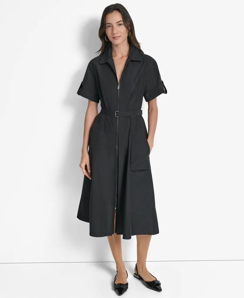 DKNY Đầm Nữ Puff Slv Grommet Voile Top