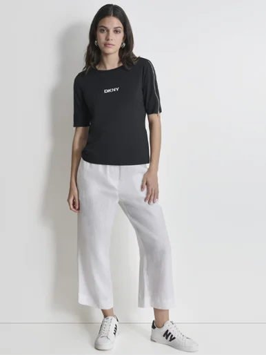 DKNY Áo Thun Nữ Zipr Slv Logo Tshirt