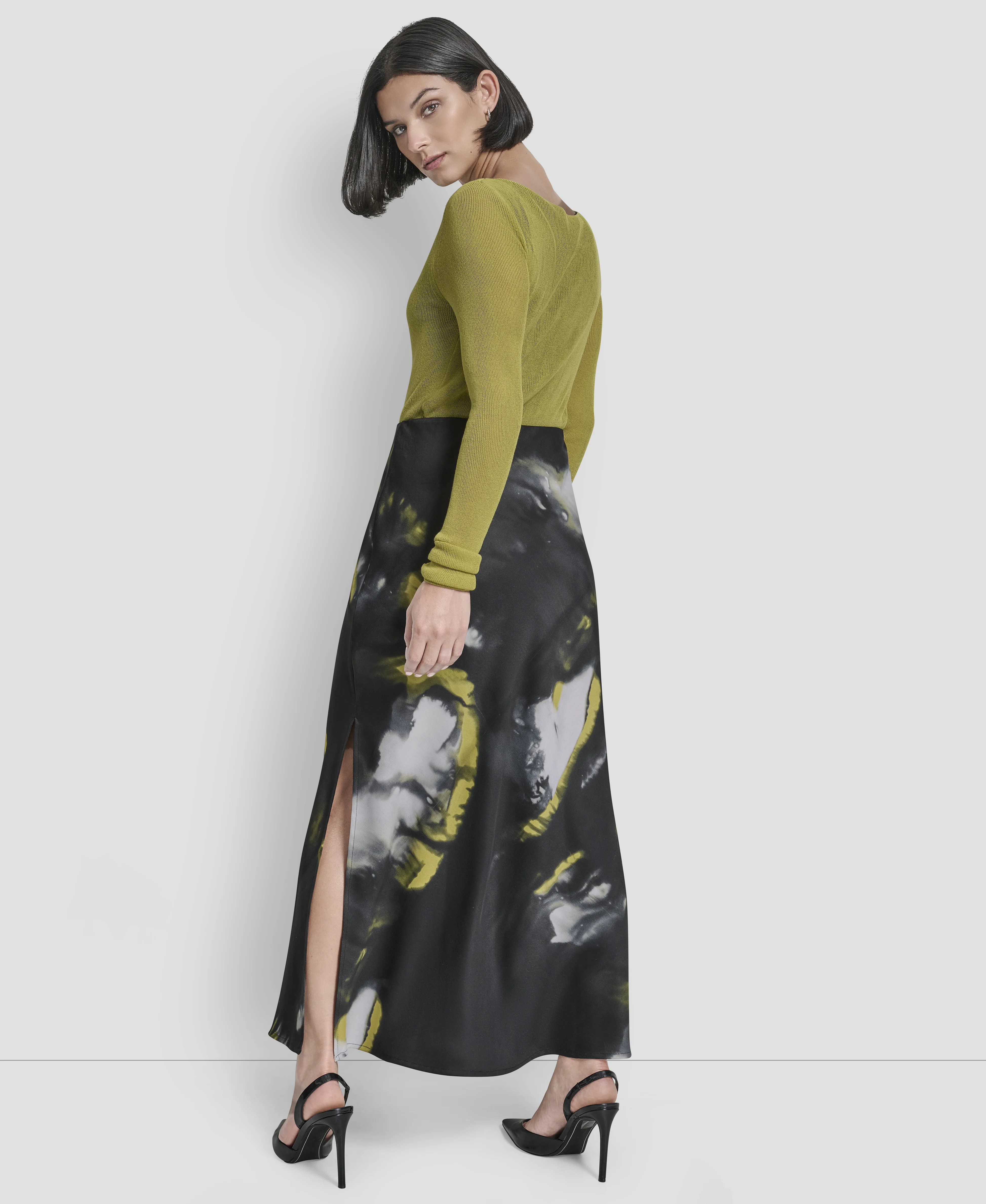DKNY Váy Nữ Printed Maxi Bias Skirt
