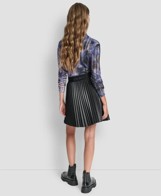 DKNY Váy Nữ Pull On Pltd Perf Pu Mini Skrt