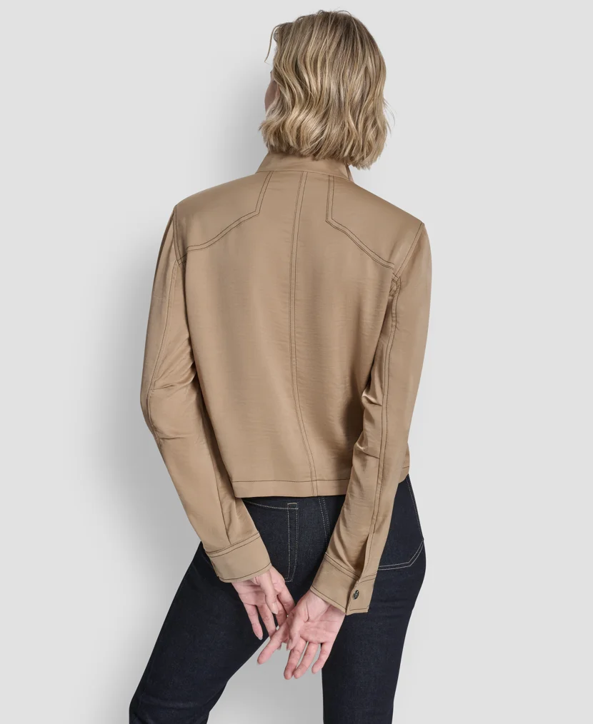 DKNY Áo Khoác Nữ Top Stch Glzd Drssng Jkt